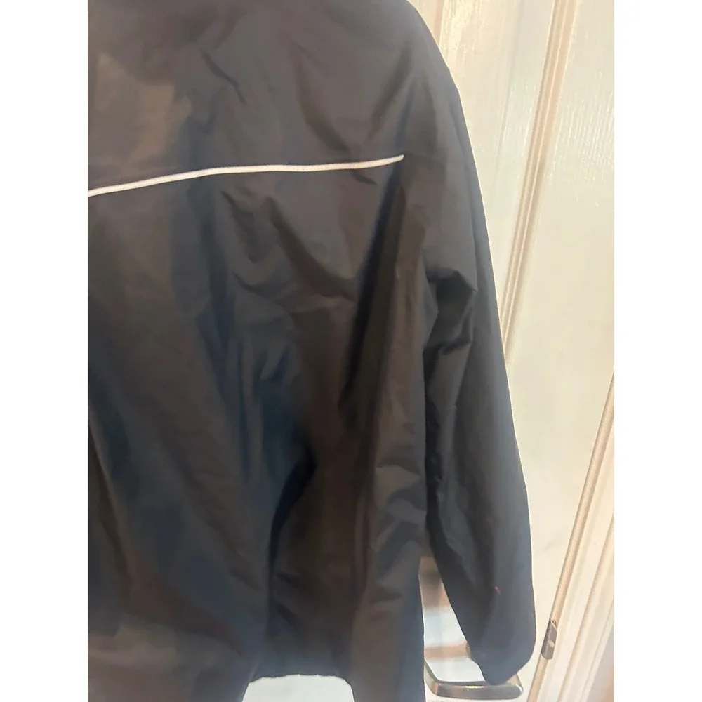 Columbia Rain Jacket Black Omni-Tech Waterproof Hooded Shell Kids M 10/12